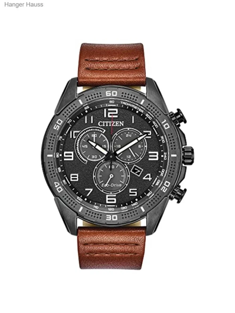 Eco-Drive Brycen Men's Chronograph Watch 45mm Black Ion-Plated Stainless Steel